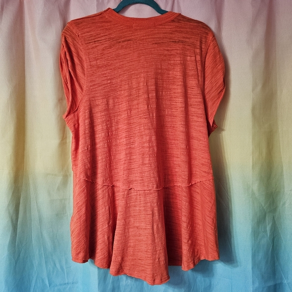 Free People Orange We The Free Tiered Swing Tunic - Picture 6 of 6